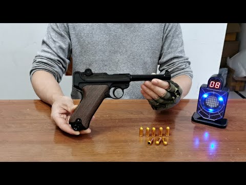 Luger P08 Auto Shell Ejecting Blowback Toy Gun Unboxing 2023 - Laser Tag Pistol