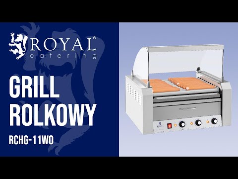Video - Grill rolkowy - 11 rolek - stal nierdzewna