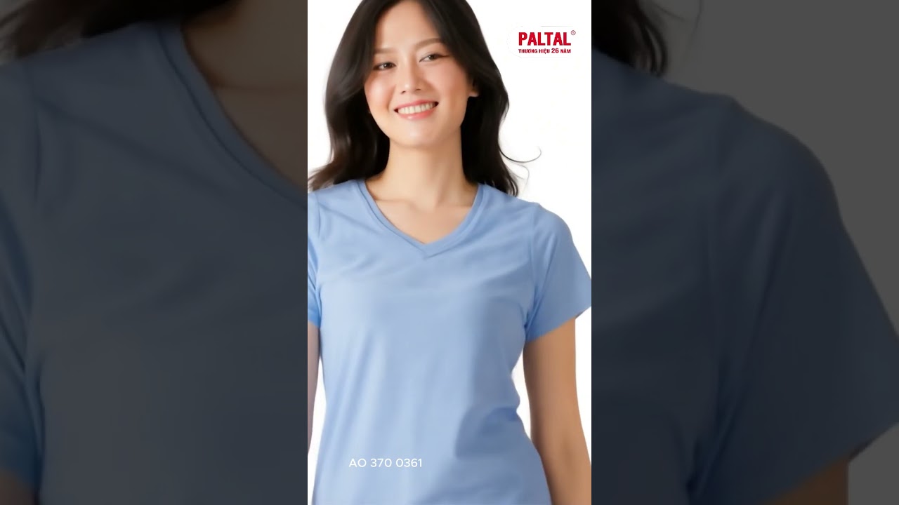 Phôi Áo thun nữ cổ tim tay ngắn chất silk lạnh siêu mát co dãn 4 chiều  370p 0361