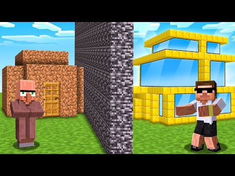 Carry vs Doorbin Upgrade the House Battle in Minecraft !