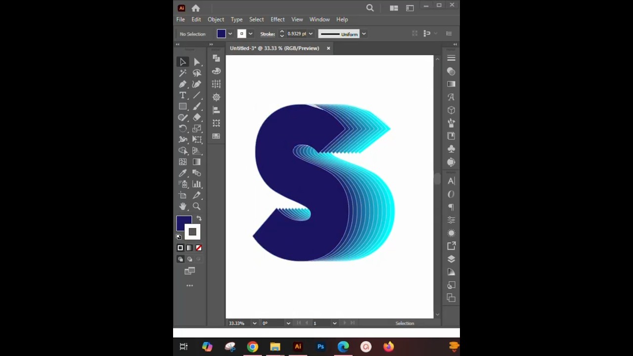 letter S logo in adobe illustrator  #adobeillustrator #logo