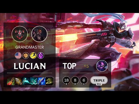 Lucian Top vs Kennen - NA Grandmaster Patch 10.19