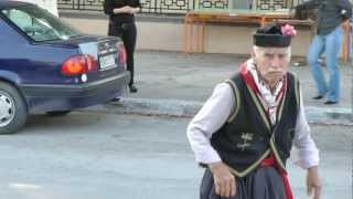 papa ouzo dance flash mob afandou rhodes  2012