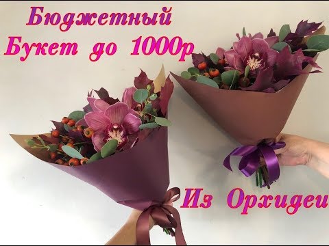 Бюджетный букет из орхидеи. Букет до 1000р