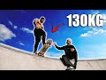 130KG FITNESSÁK NA SKATEBOARDU