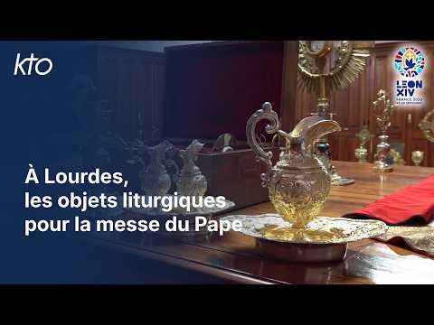 À Lourdes, les objets liturgiques pour la messe du Pape