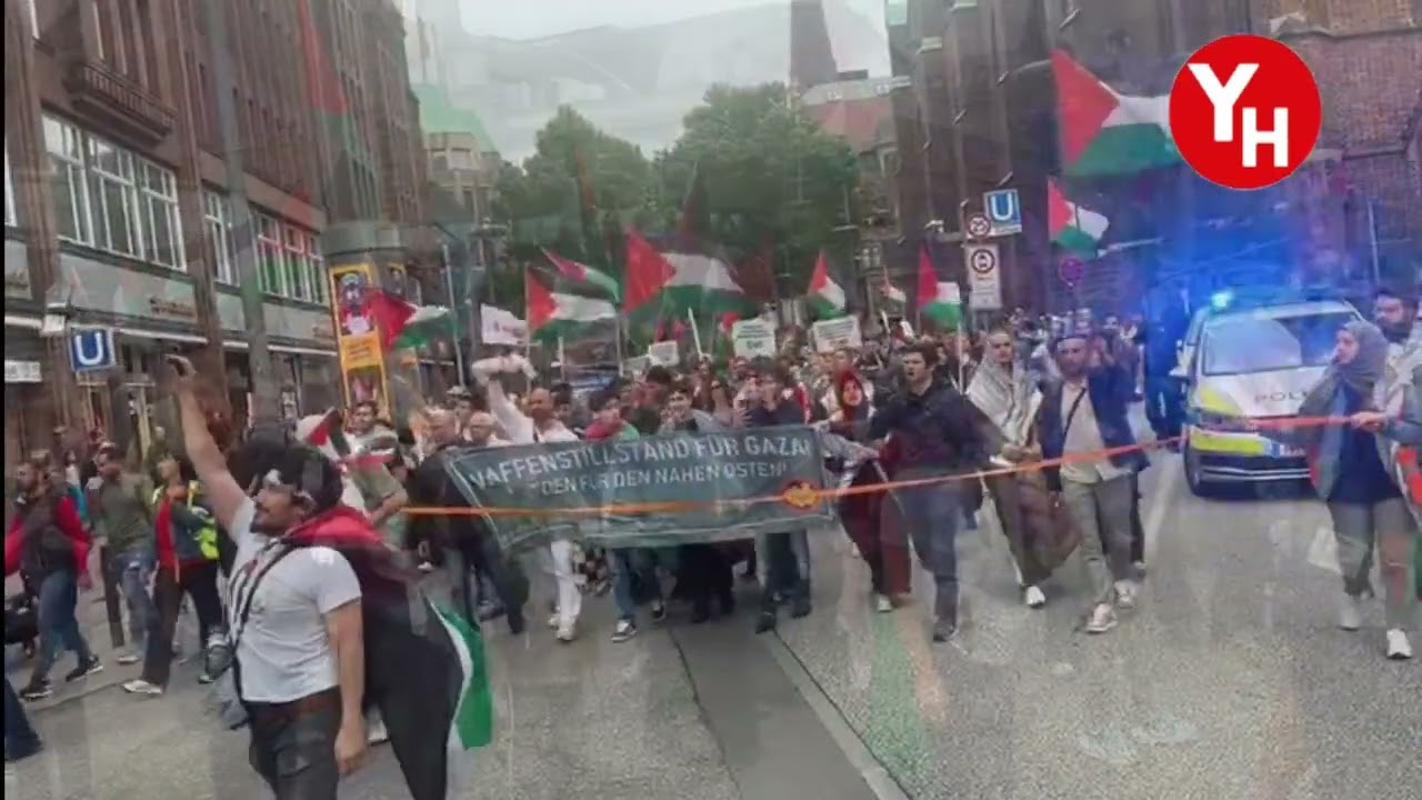 Mehr als  1000 Menschen bei Pro Palästina Demo in Hamburg