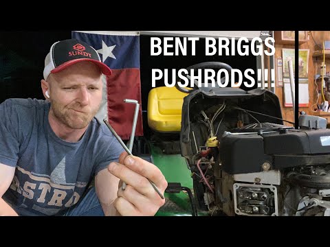 Briggs and Stratton Bent Push Rod Replacement, 2 MINUTES!!!