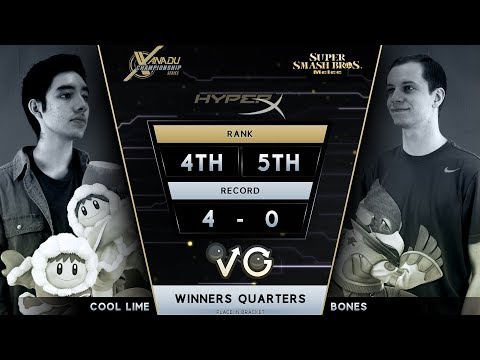 XCS Finals SSBM -  Cool Lime (Ice Climbers) Vs.  Bones (Falco) Smash Melee Winners Quarters