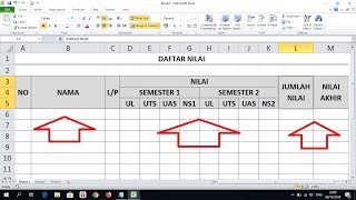 Cara Membuat Format Tabel Daftar Nilai di Excel