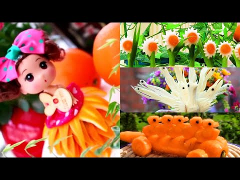 5 Super Salad Decoration Ideas - Vegetable Carving food Decoration