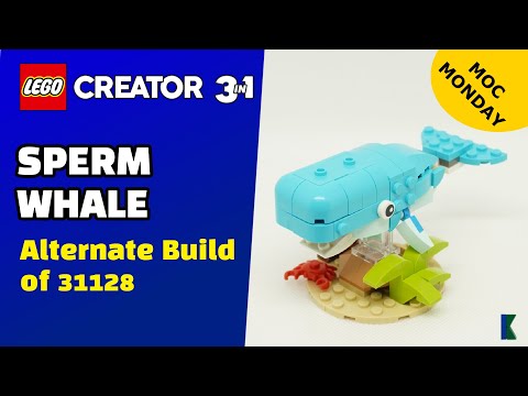 How To Build Sperm Whale | Moc by PocMoc | Stop Motion Build | 31128 alternate