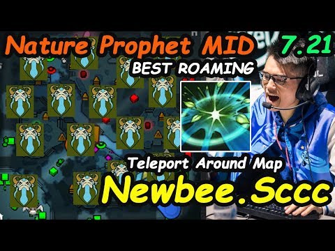 Newbee Sccc - [Nature Prophet] Mid Best Roaming Hero Teleport Around Map | Dota 2 7.21 Rank