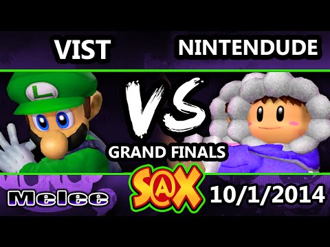 S@X - Apex | Nintendude (Ice Climbers) Vs. Vist (Luigi) SSBM Grand Finals - Melee