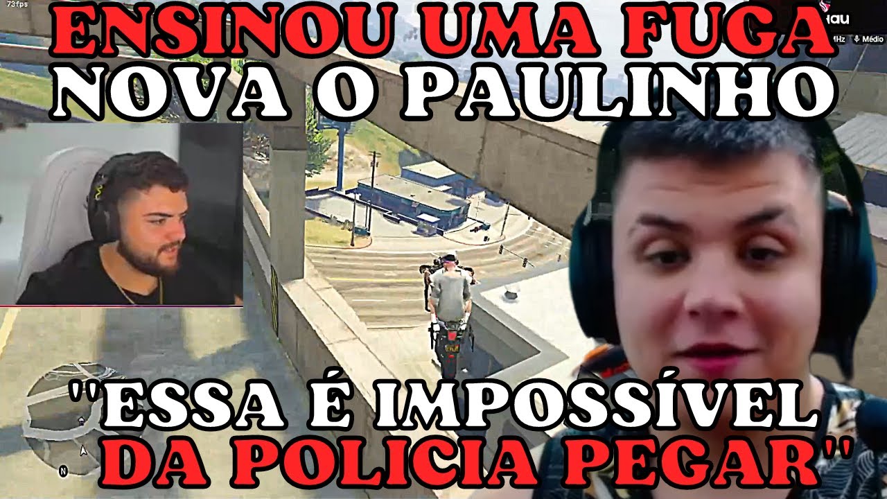 OLHA ESSA NOVA FUGA INSANA QUE O LUQUETA ENSINOU O PAULINHO O LOKO no GTA RP!