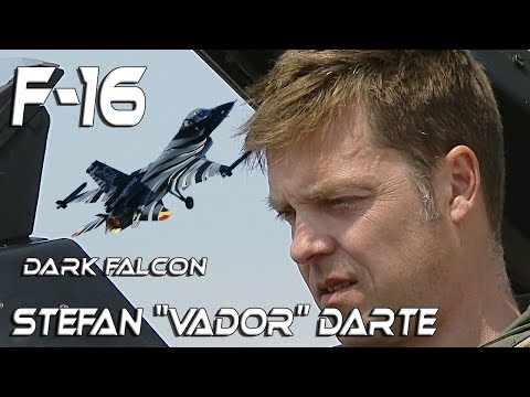 Stefan "VADOR" Darte F-16 Belgian Air Force Solo Display with his Dark Falcon