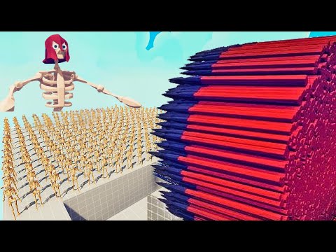 100x SKELETON + 3x GIANT vs 3x EVERY GOD - Totally Accurate Battle Simulator TABS