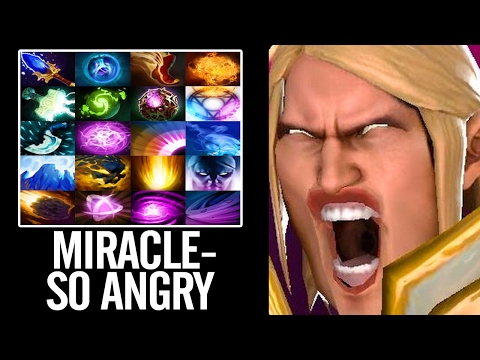 Miracle Invoker Amazing Combo vs MidOne - So Angry Game 7.00 Gameplay Dota2