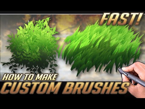 Paint Grass in ONE brush stroke! -Custom foliage brush tutorial