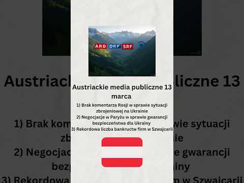 Austriackie media publiczne 13 marca