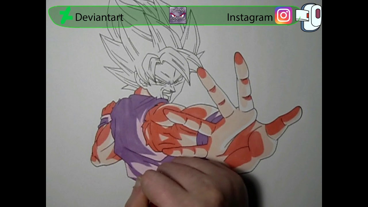 Drawing Goku Super Saiyan Blue Kaio Ken Dragon Ball Super