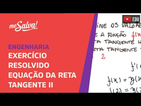 Me Salva! Exercícios Resolvidos de Cálculo I - EXDER28 - Equação da Reta Tangente II