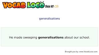 Video thumbnail for generalisations