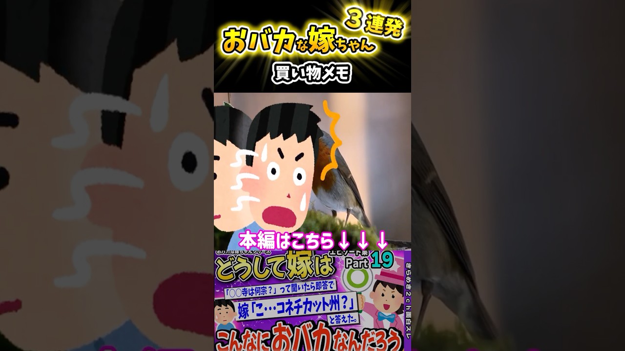 😂おバカな嫁ちゃん3連発！【Part24】　#shorts #2ch #2ch面白いスレ #2ちゃんねる