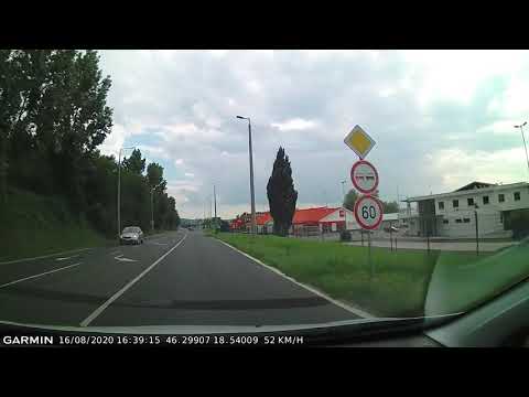 DRIVE #1282: Paks-Szekszárd-Pécs (Pečuh) (Hungary) (timelapse 4x) *Read Description*