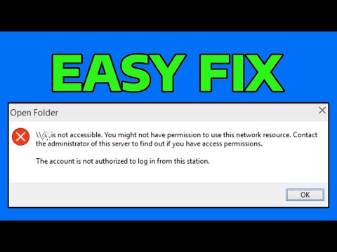 How To Fix Drive is not Accessible You Might Not Have Permission To Use This Network Resource