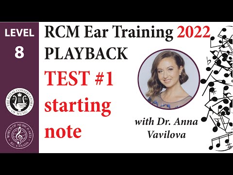 NEW RCM 2022 Gr. 8 EAR TRAINING: Playback: Test 1 (Find the starting note)