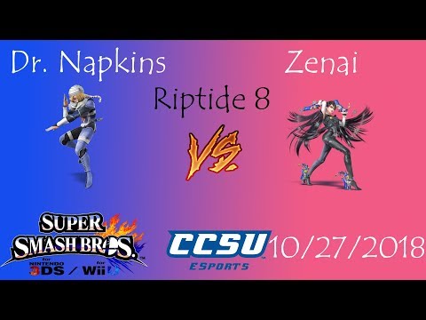 Riptide 8 CCSU Smash 4 - Dr. Napkins (Sheik) vs Zenai (Bayonetta)