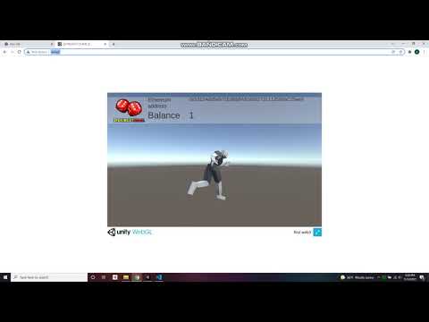 Unity WebGL application integrated with MetaMask via Web3 standard to connect Ethereum blockchain