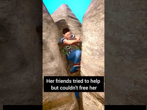 Be careful not to slip between big rocks#Shorts