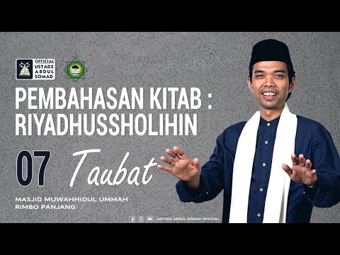 LIVE | KAJIAN RIYADHUSSHOLIHIN 07 - TAUBAT | Masjid Muwahhidul Ummah, Rimbo Panjang