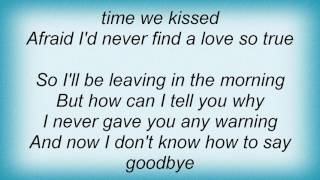 Barry Manilow - Leaving In The Morning Lyrics