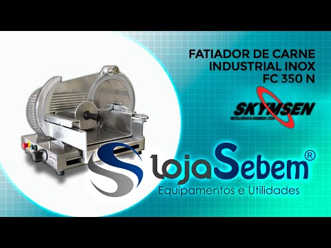 Fatiador de Carne Industrial Skymsen Inox FC 350 N
