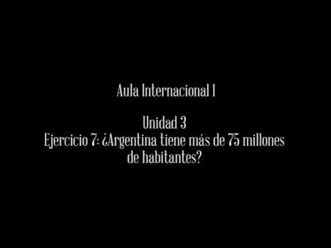 Aula Internacional 1 Unidad 3 Ej7