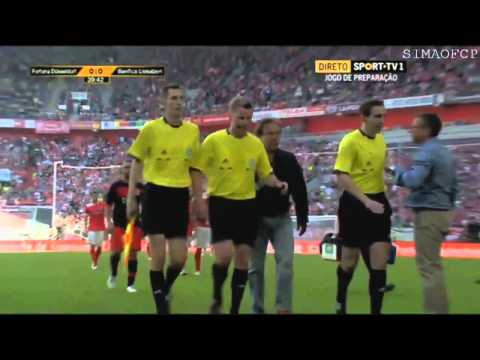 Referee knocked out by Luisao