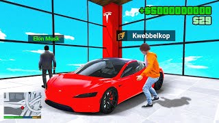 Stealing EVERY TESLA From The Dealership In GTA 5 