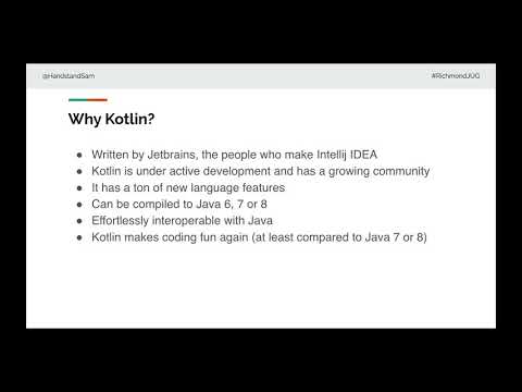 "DIY Dependency Injection with Kotlin" by Sam Edwards @ Richmond Java Users Group, July 17, 2017