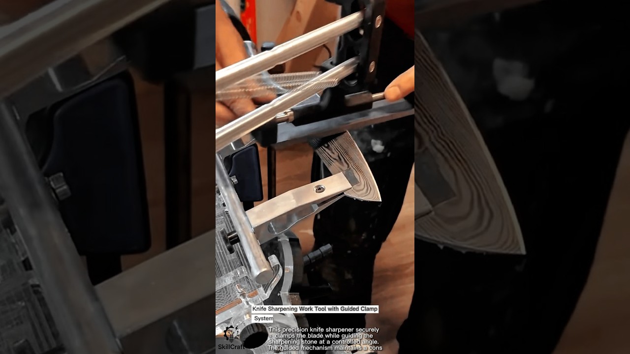 Knife Sharpening Work Tool with Guided Clamp System #worktool