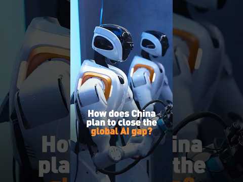 How does China plan to close the global AI gap?