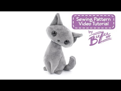 How to Sew a Sitting Kitty Plush from my Sewing Pattern