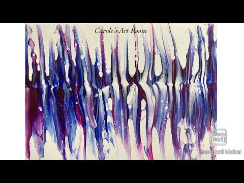 (375 )Ghost Pour Swipe Acrylic paint pouring.