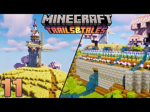 Big 1.20 Builds and Sniffer Farm! Minecraft Lets Play Ep.11