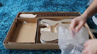 Video thumbnail for DIY Kit built Guitar Unboxing Rocktile Telecaster by Beckon The Wyrd