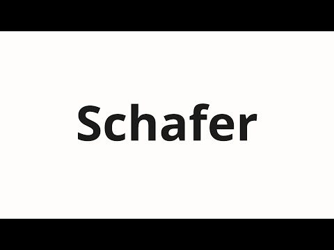 How to pronounce Schafer