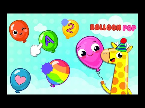 Balloon Pop Kids Learning Game Video