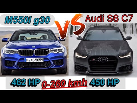 BMW M550i vs Audi S6 | 462 HP vs 450 HP | 0-260 km/h